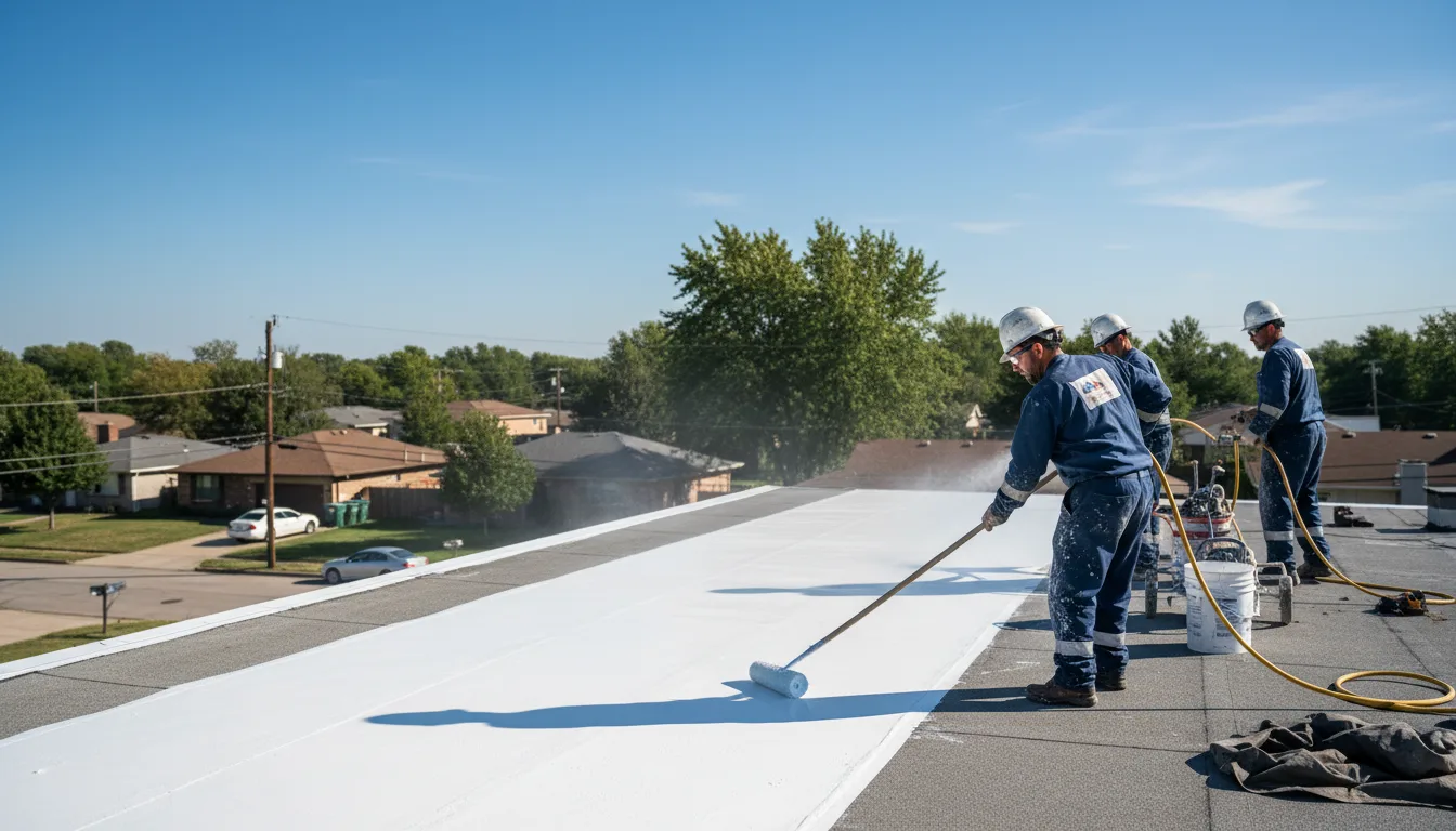 Commercial roof coating in Fenton, IL near me